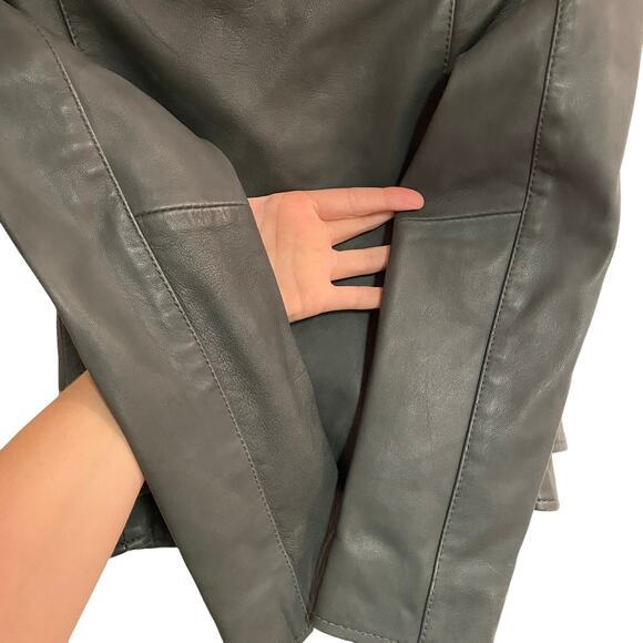 All Saints Balfern Grey Leather Moto Jacket - Picture 7 of 11